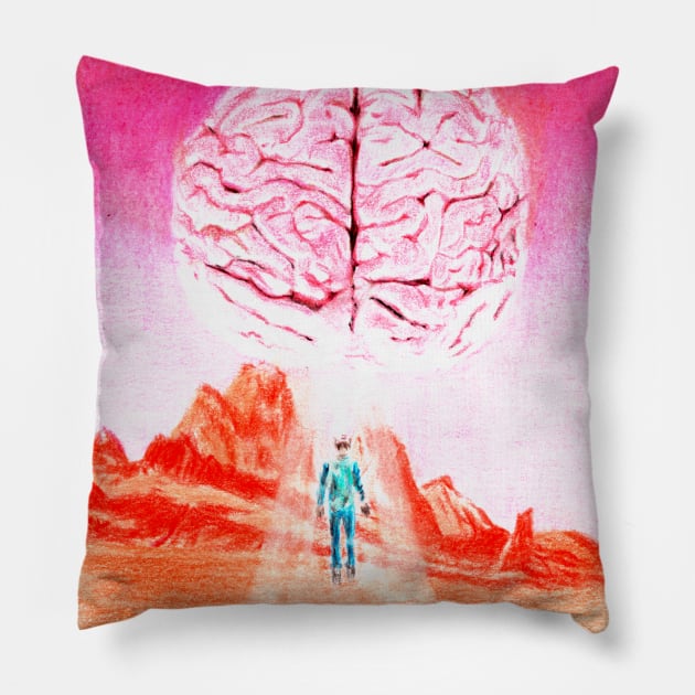 Big Brain (Sci fi design) Pillow by Producer