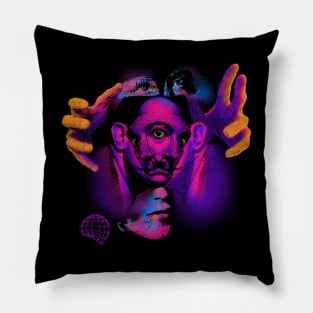 portrait of salvador dali mind Pillow