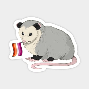 Lesbian Pride Opossum Magnet