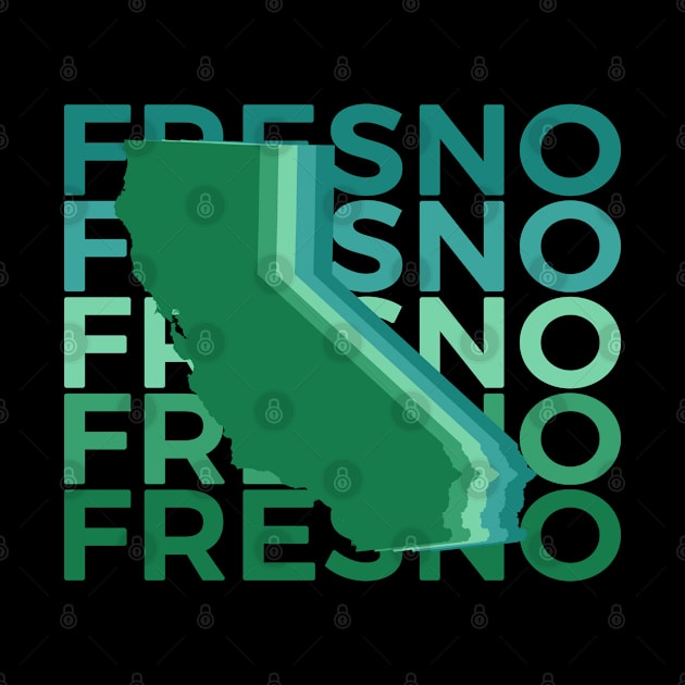 Fresno California Green Repeat by easytees