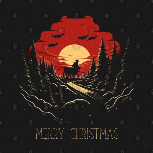 Santa Claus, minimalistic, is coming to town, merry xmas by Pattyld