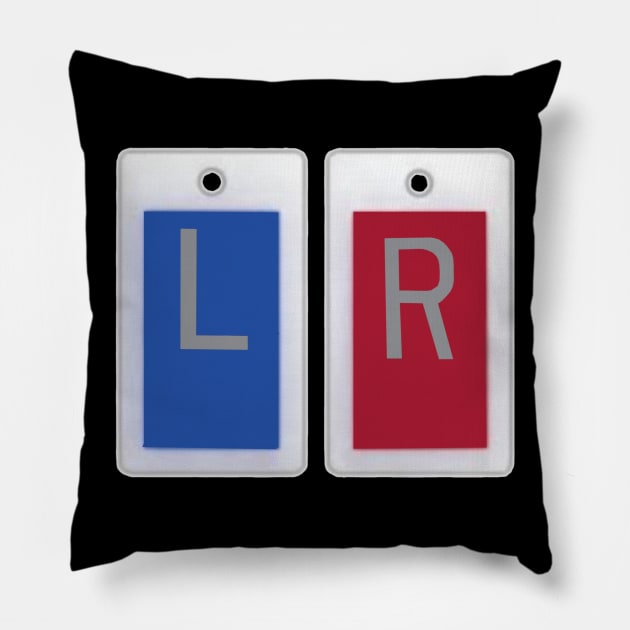 Left and Right X-Ray Markers Pillow by Humerushumor