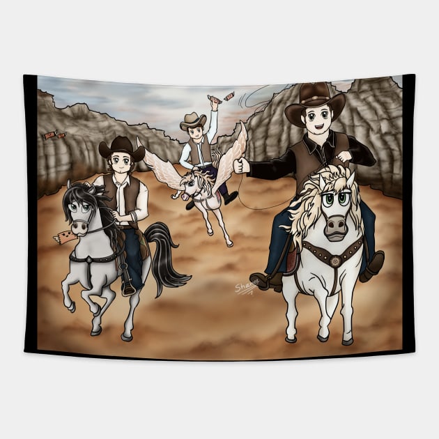 Fic Facers Cowboys Tapestry by ficfacersstore