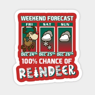 Weekend Forecast - Chance of Reindeer - Santa's Rudolph Magnet