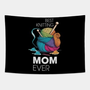 Best Knitting Mom Ever white Tapestry