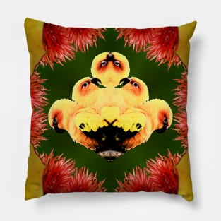 Parrot Family Red / Swiss Artwork Photography Pillow