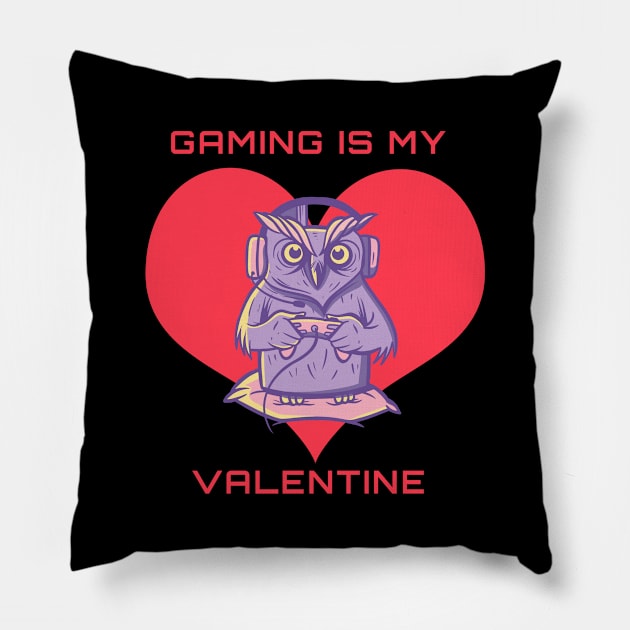 Gaming Is My Valentine Pillow by Dogefellas