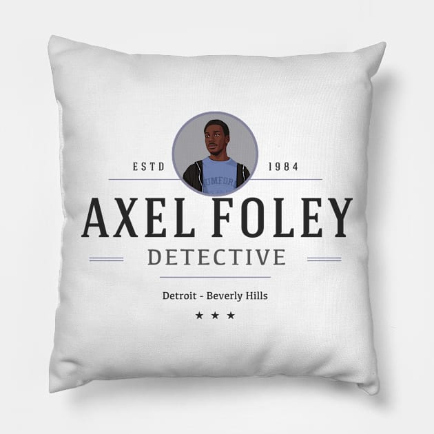 Axel Foley Detective - Est 1984 Detroit / Beverly Hills Pillow by BodinStreet