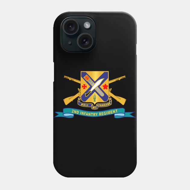 2nd Infantry Regiment w Br - Ribbon X 300 Phone Case by twix123844