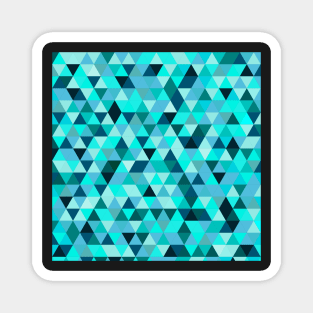 Teal Triangles Pattern Magnet