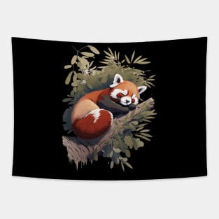 Sleeping Red Panda Tapestry