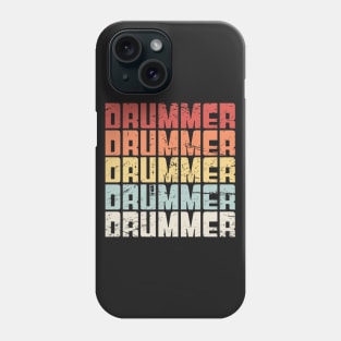 Retro Vintage 70s Drummer Phone Case