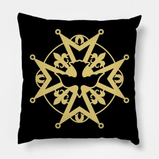 The Huguenot cross is a Christian religious symbol Pillow