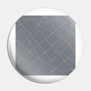 Gold Geometric Strokes Gray Gradient Modern Design Pin