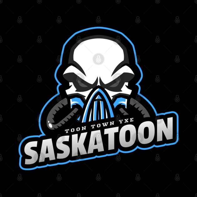 Masked Resilience Saskatoon Skull Logo by Stooned in Stoon