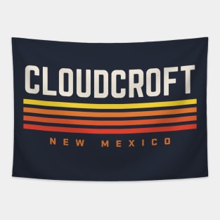 Cloudcroft New Mexico Retro Vintage Stripes Tapestry