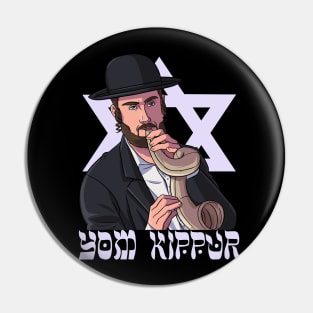 Yom Kippur Shofar Jewish Pin