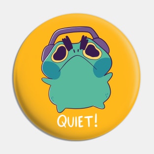 Frog says Quiet Pin