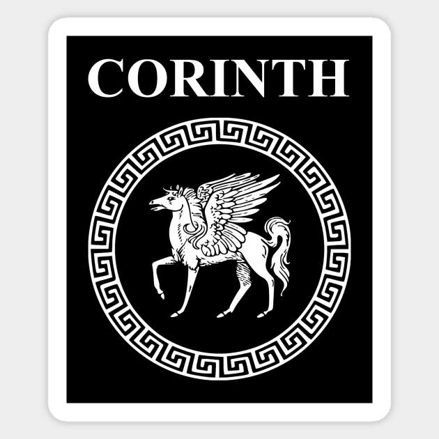 Corinth Ancient Greek City State Polis Symbol Corinth Sticker