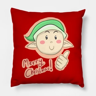 Merry Christmas Elf Pillow