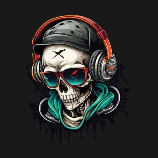 DJ Skullboy with Headphones T-Shirt