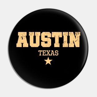 Texas Austin Distressed Pin