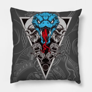 Blue Cobra Pillow