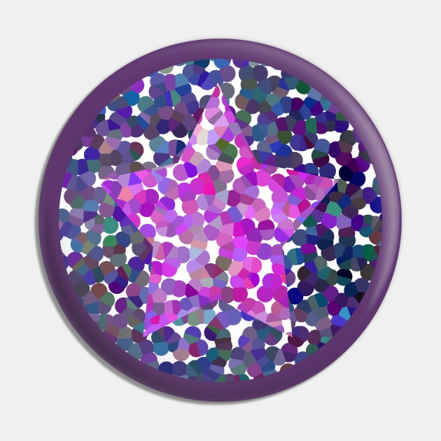 Purple Dotty Star Pin by ellenhenryart