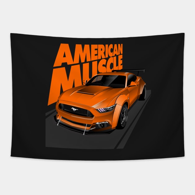 Mustang Shelby Tapestry by aredie19