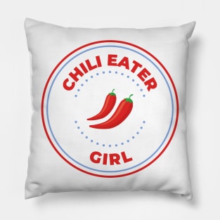 Chili eater girl logo Pillow