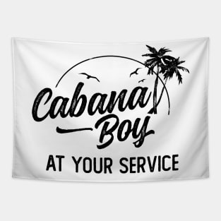 Cabana Boy At Your Service Island Vacation Tapestry