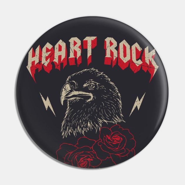 Heart Rock Pin by CHAKRart