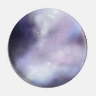 Purple Galaxy Digital Painting Pin
