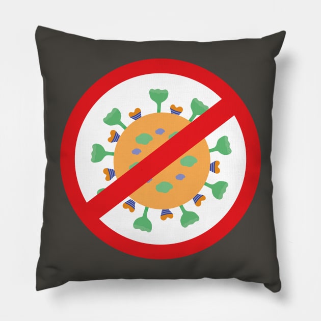 Say no to covid, get vaccinated now Pillow by DiegoCarvalho