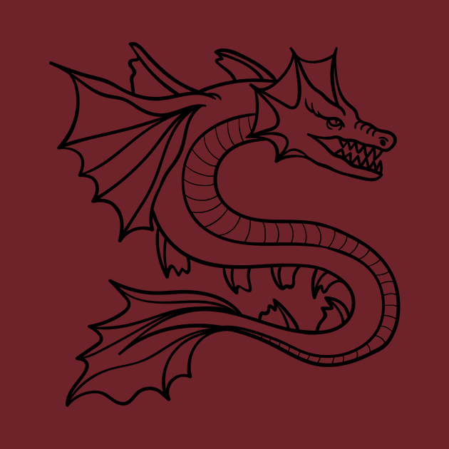 black dragon by Tshirtzie