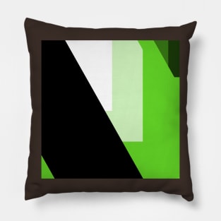 Green, white and black Pillow