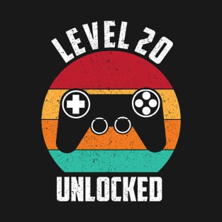 Level 20 Unlocked Video Game Birthday T-Shirt