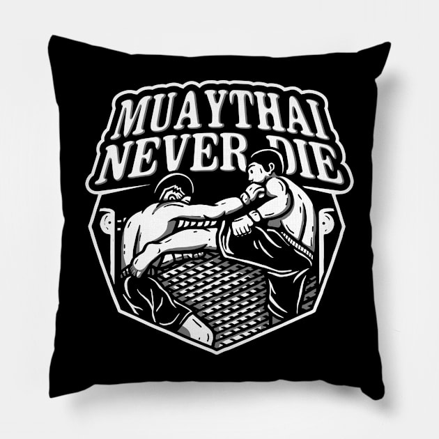 muaythai fighter Pillow by noorshine