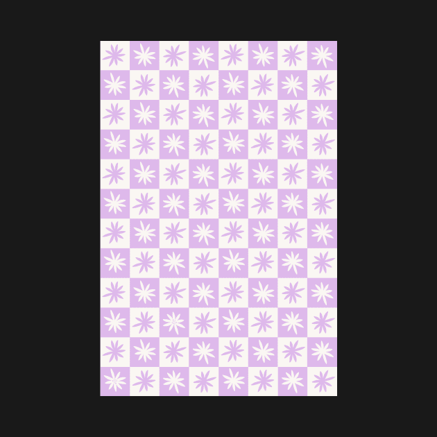 Lisa Says Gah Inspired Checkered Flower Trendy Lilac by shopY2K