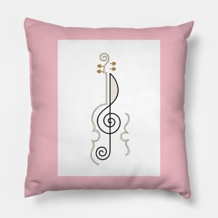 Violin - Blank Background Pillow