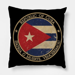 Vintage Republic of Cuba USA North America United States Flag Pillow