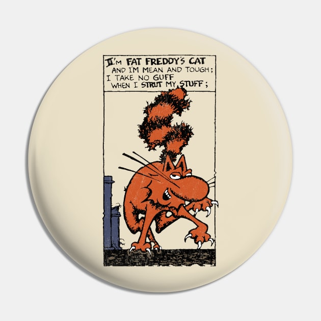 Fat Freddy's cat Pin by Snapdragon