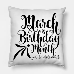 March Birthday Pillow