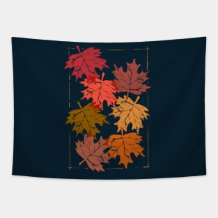 Fall Leaves in Fall Colors Tapestry