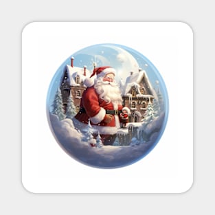 Santa in a glass ball Magnet