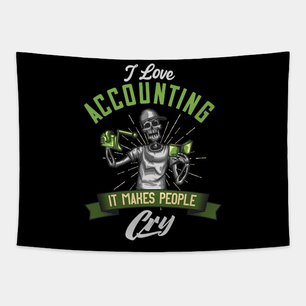 Accounting Funny Saying Accountant Gift Tapestry by Foxxy Merch