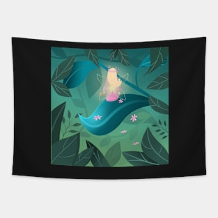 Fairy in the forest Tapestry