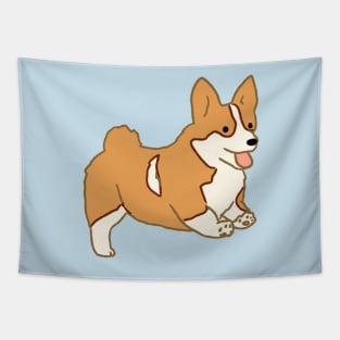 Funny Corgi  illustration Tapestry