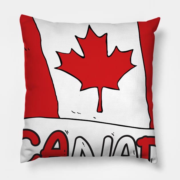 Canadian Flag Canada Gift Pillow by chrizy1688