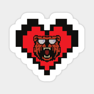 Pixel brown bear Magnet